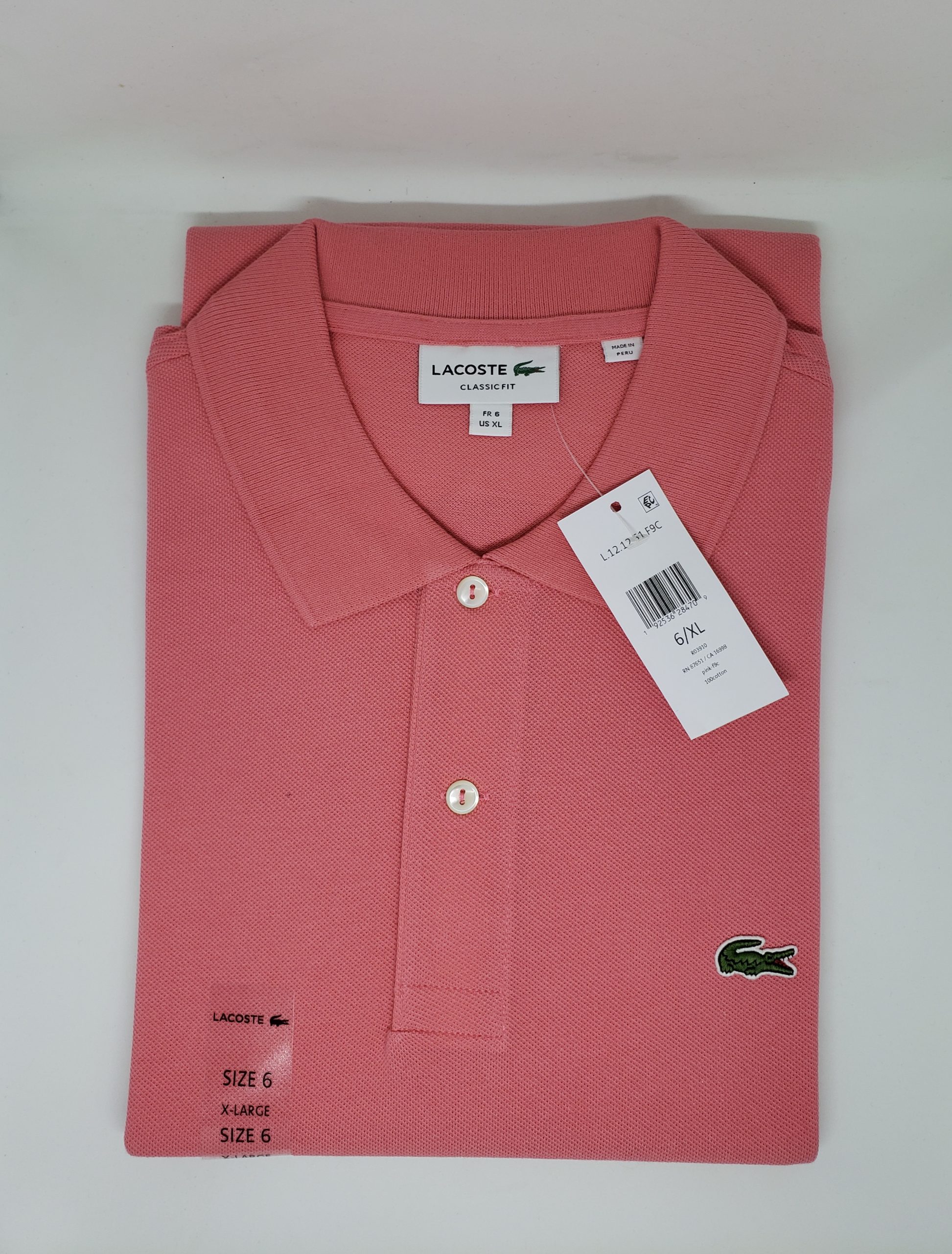 Lacoste Clasic Fit Polo Shirts 100% cotton. - SNSGIFTS4ALL